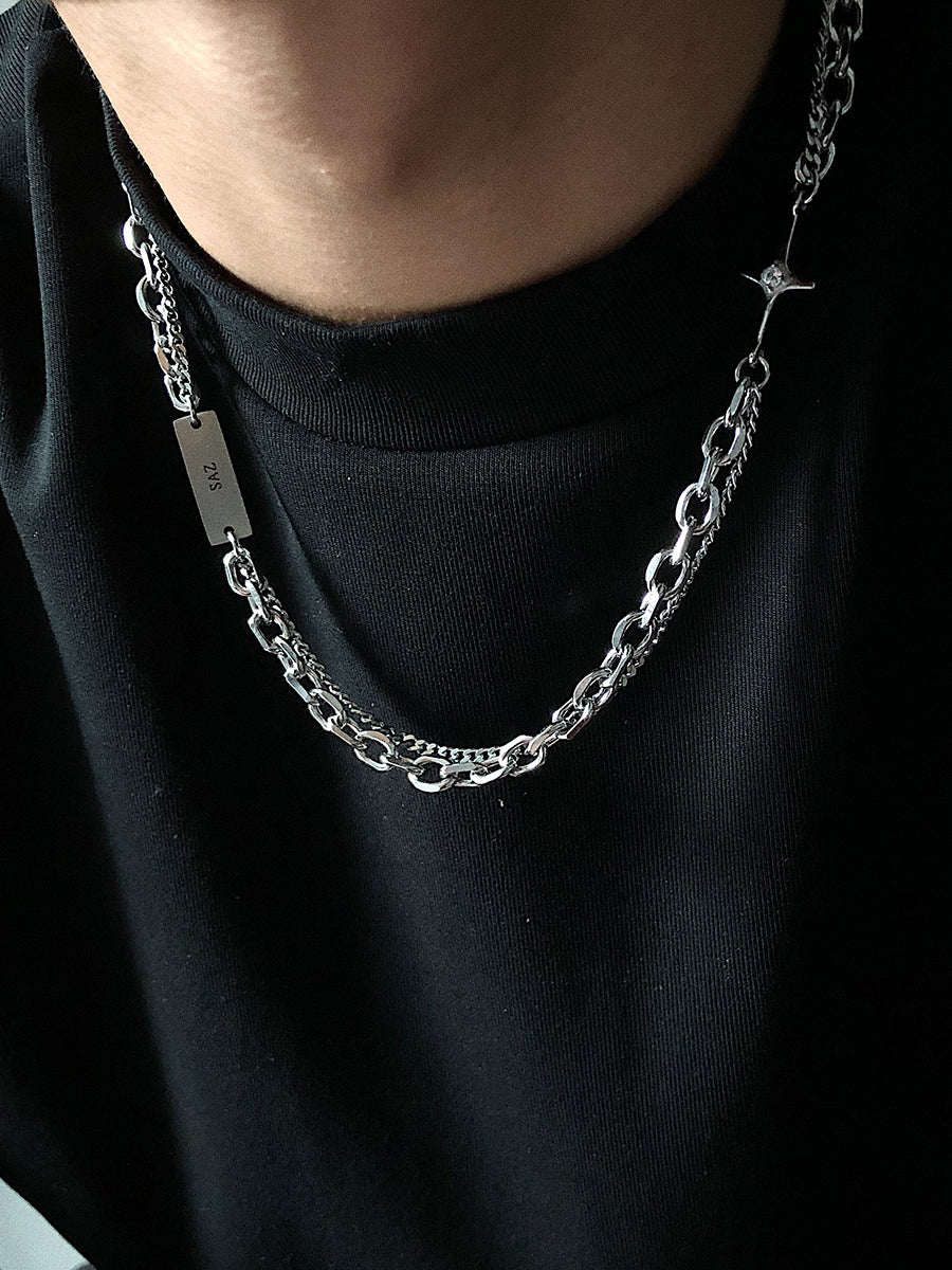 Double design necklace M102