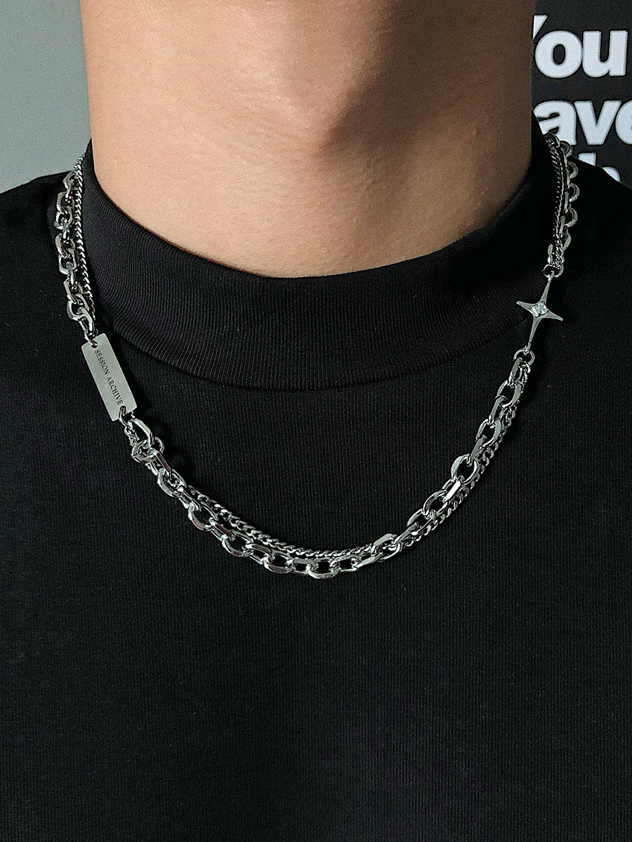 Double design necklace M102