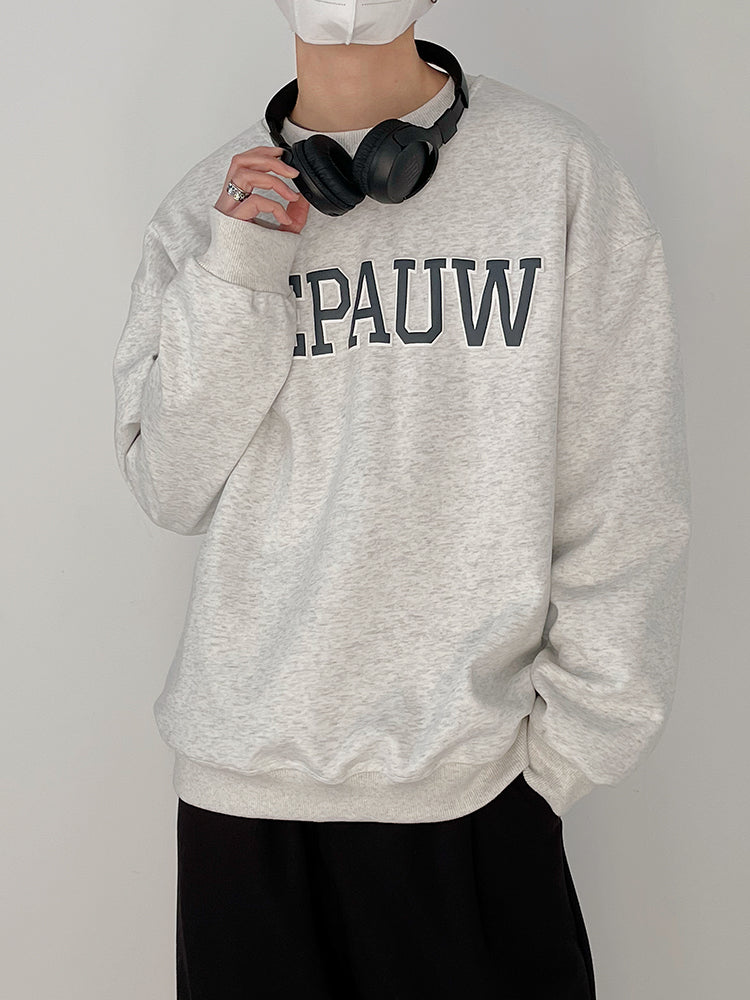 Letter print pattern pullover M86