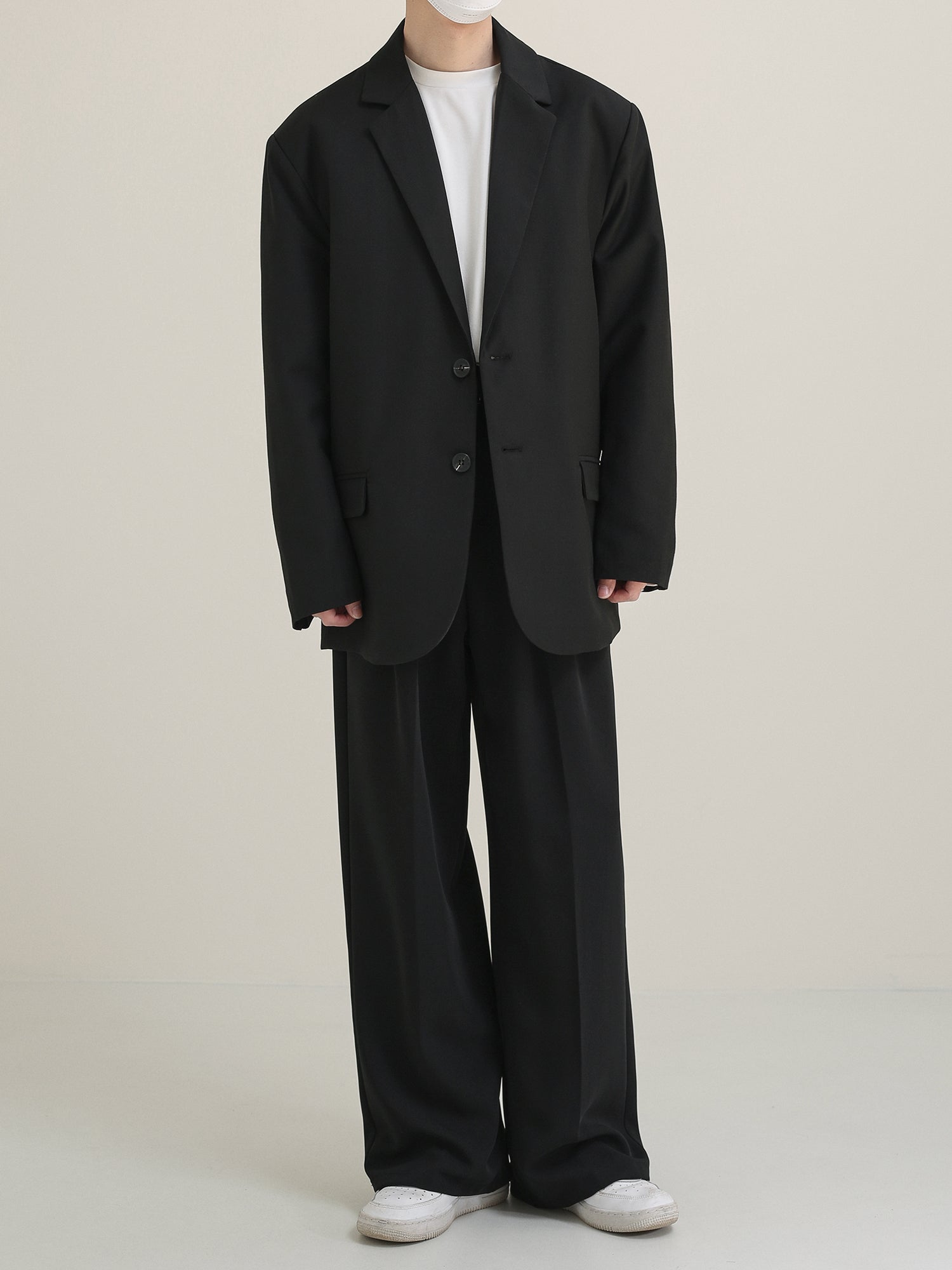 Long suit pants with belt M124
