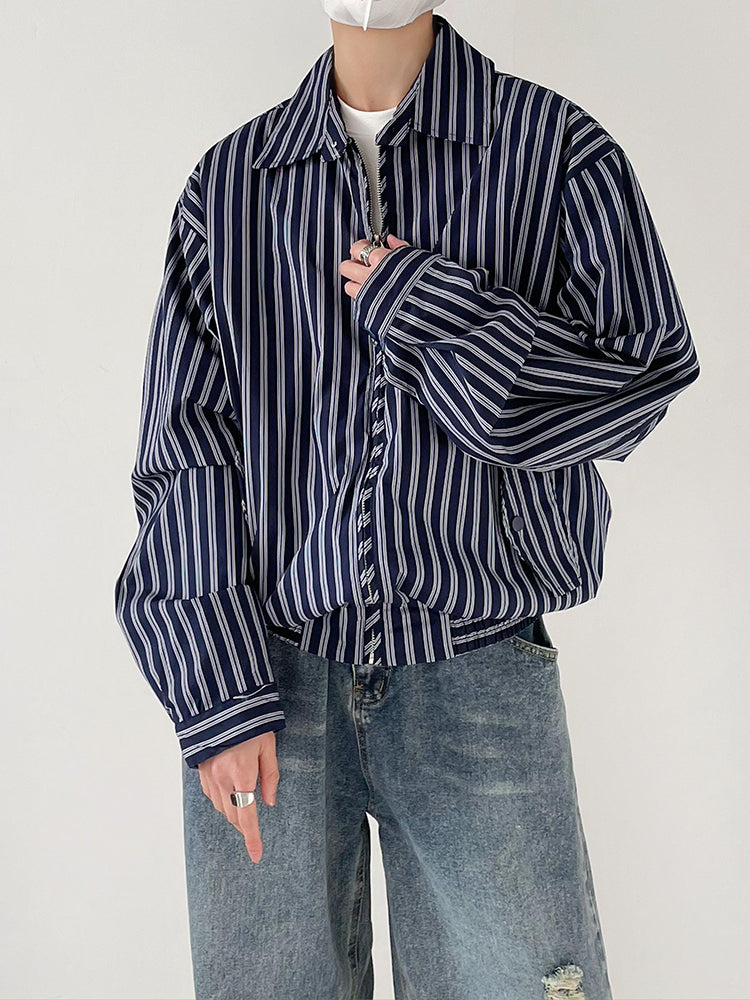 Striped pilot jacket M136