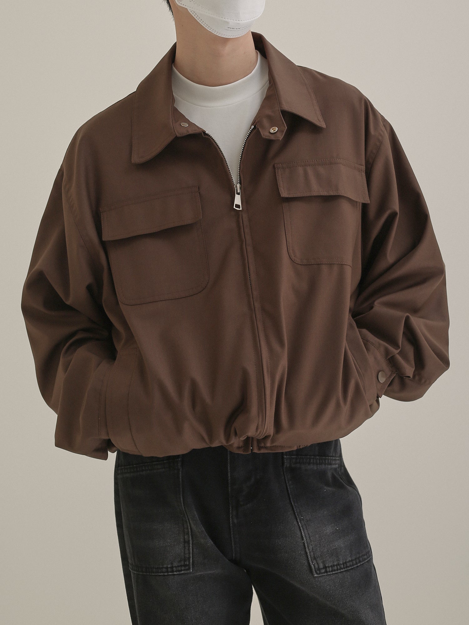 Zip-up jacket with collar M28