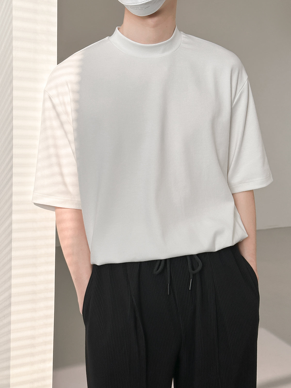mock neck Basic T-shirt M330