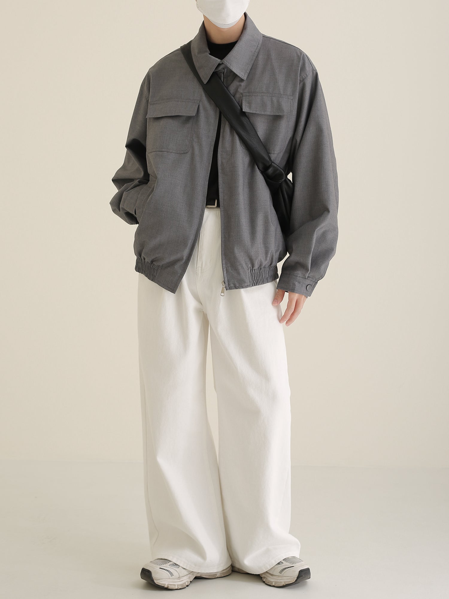 Zip-up jacket with collar M28