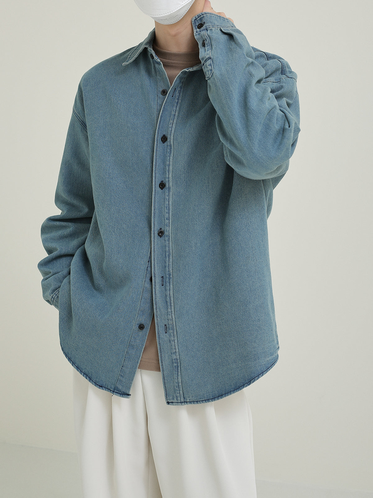 Thick denim shirt M117