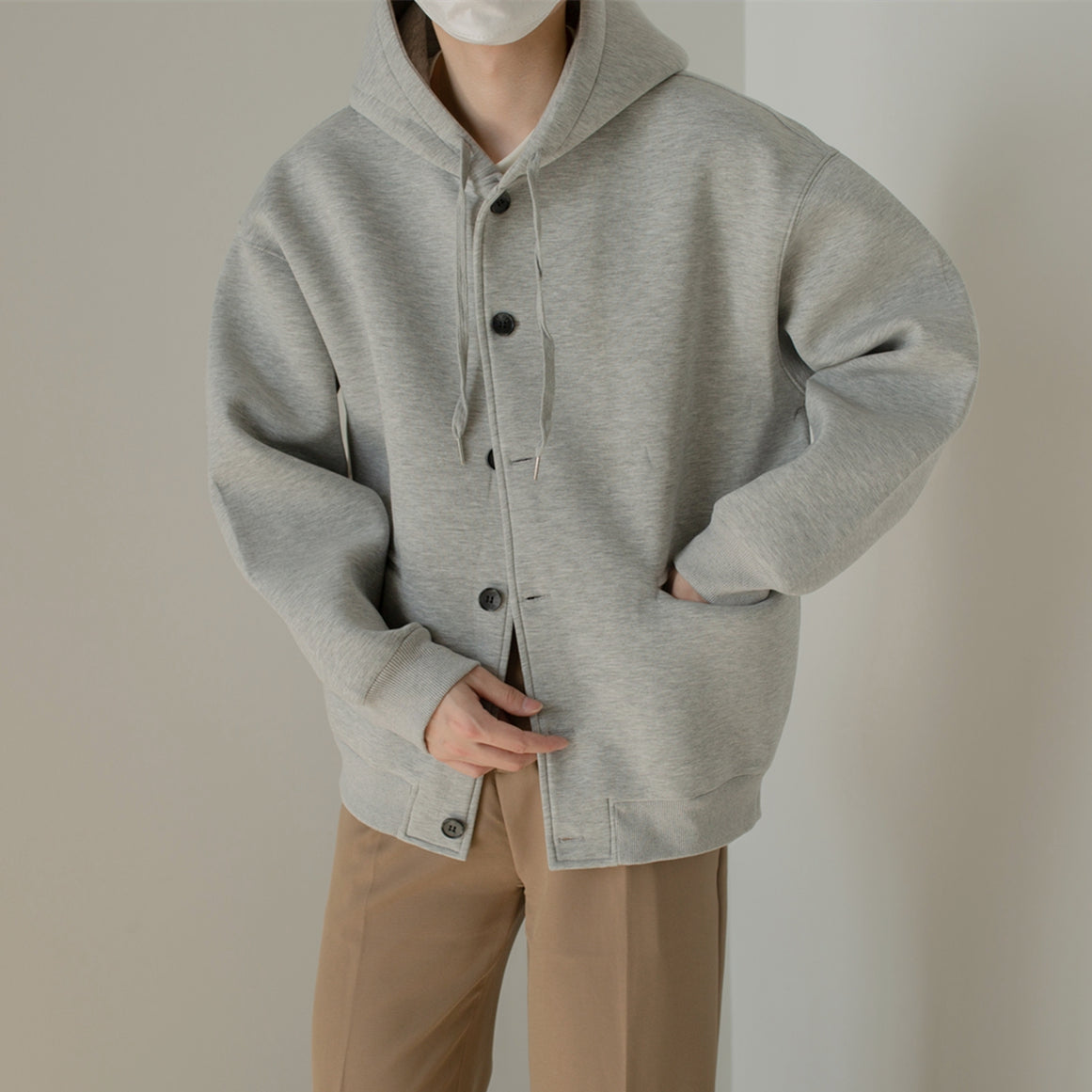 hooded sweat cardigan M228