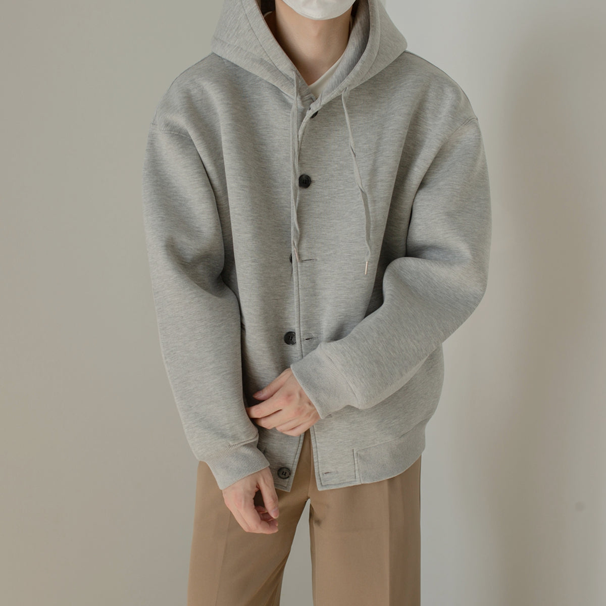 hooded sweat cardigan M228