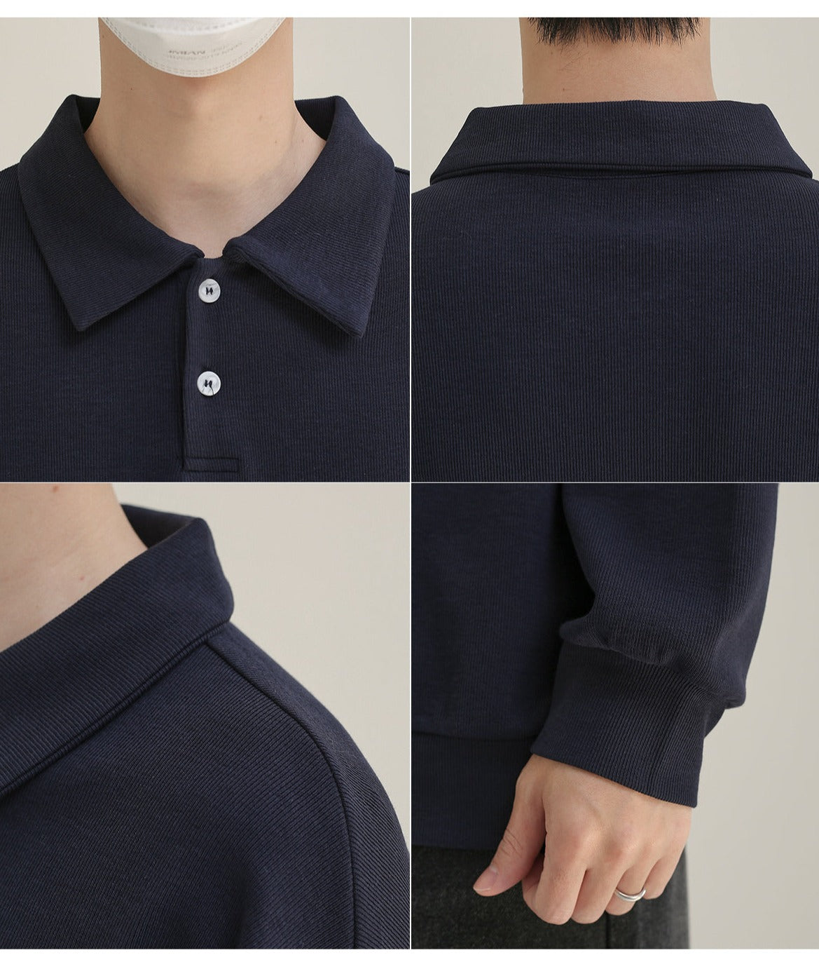 Long sleeve T-shirt with collar M7