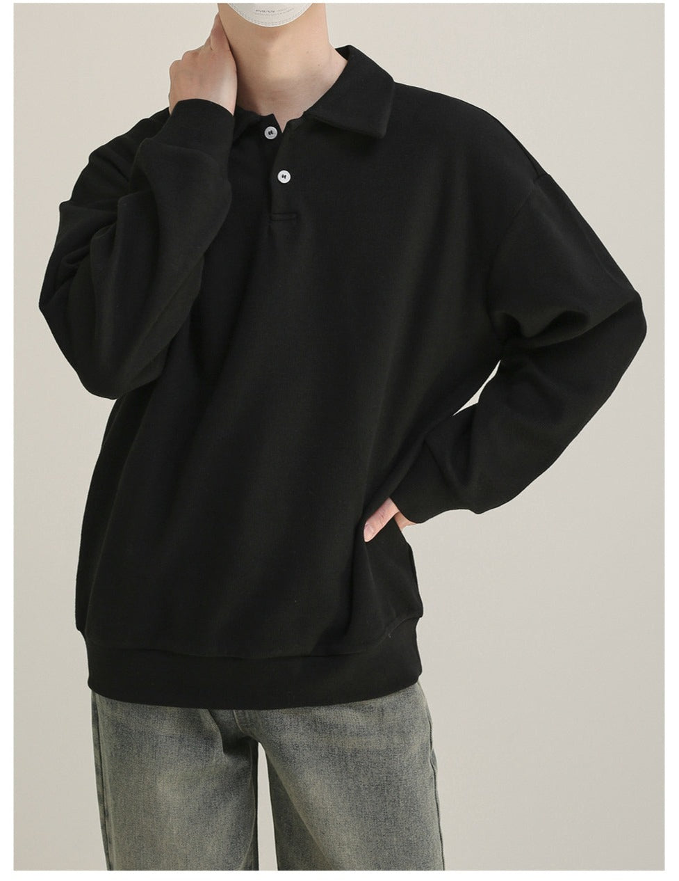 Long sleeve T-shirt with collar M7
