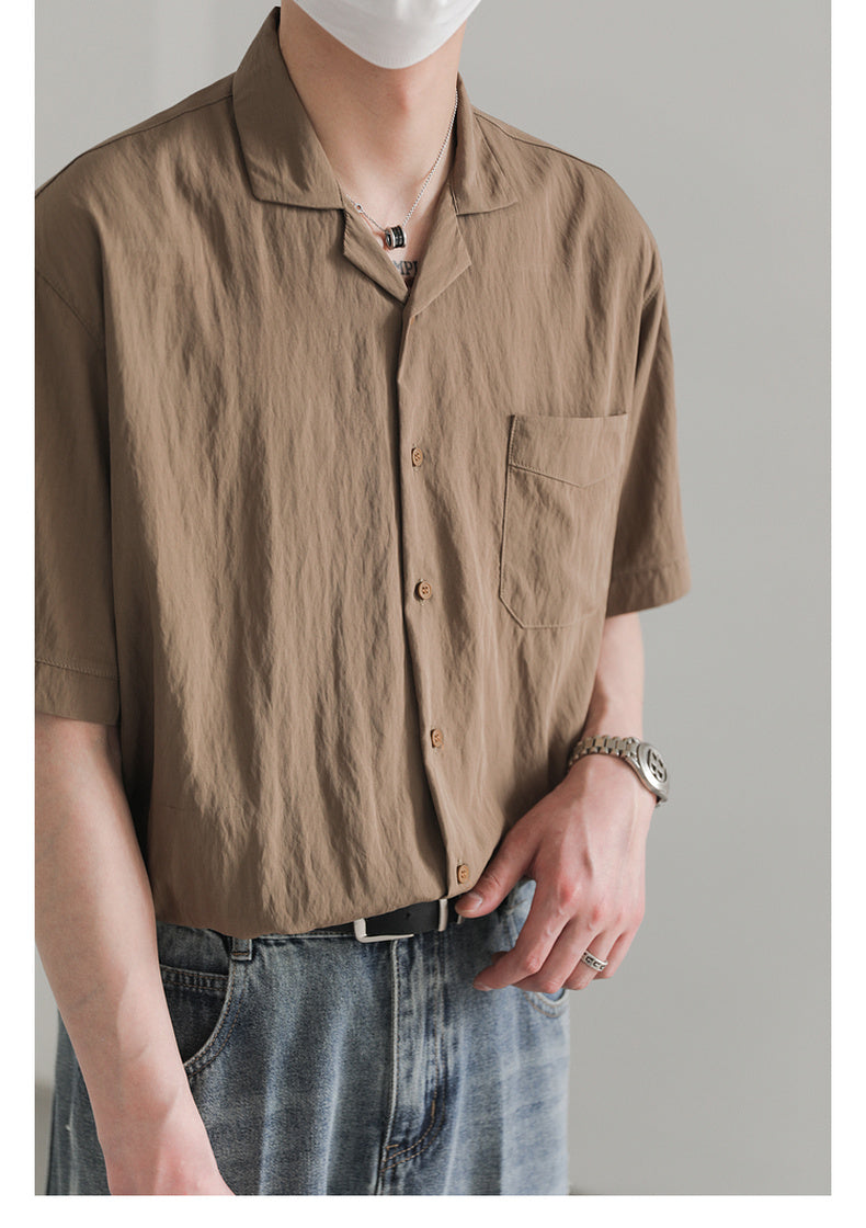 Loose non-iron short sleeve shirt M311