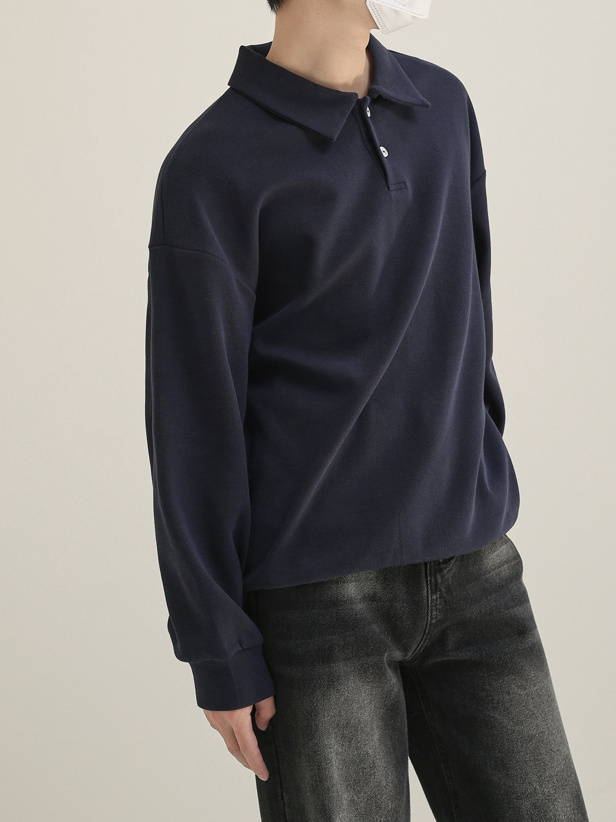 Long sleeve T-shirt with collar M7