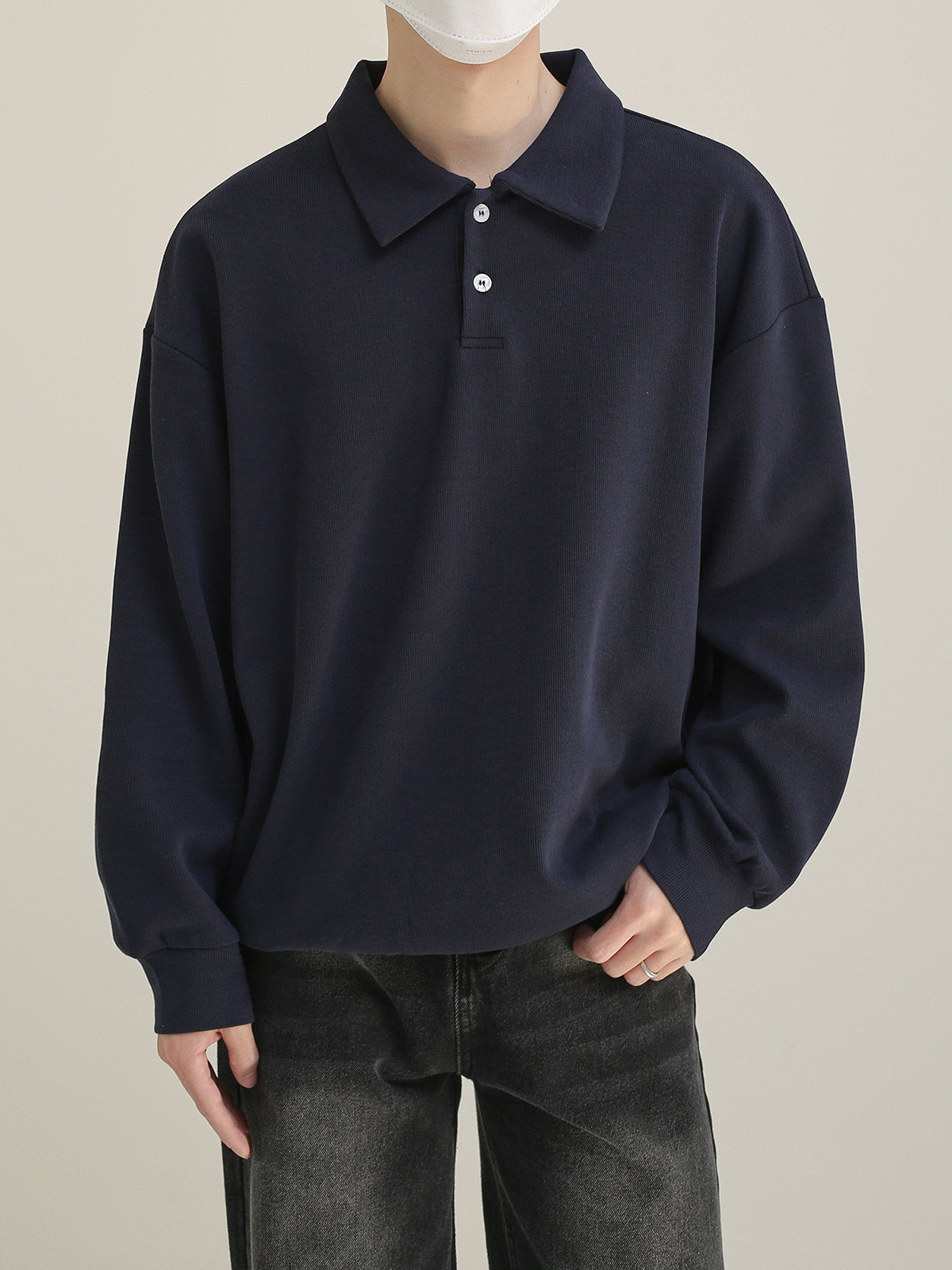 Long sleeve T-shirt with collar M7