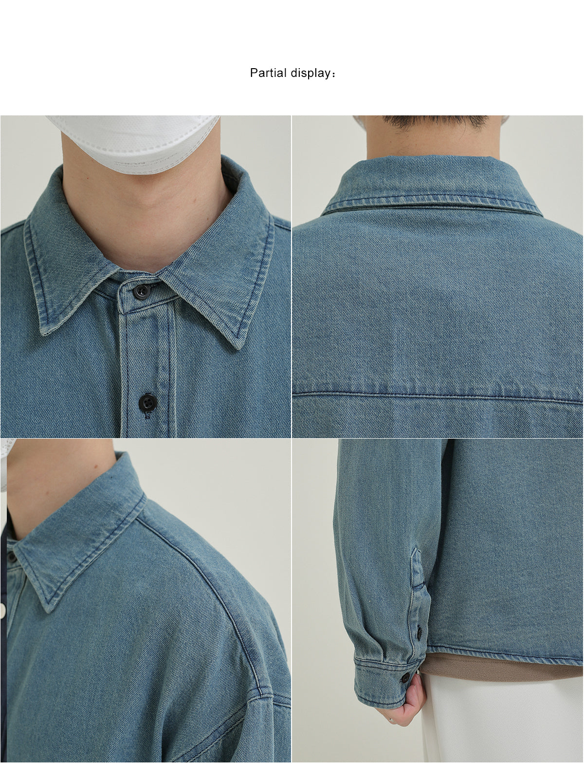 Thick denim shirt M117