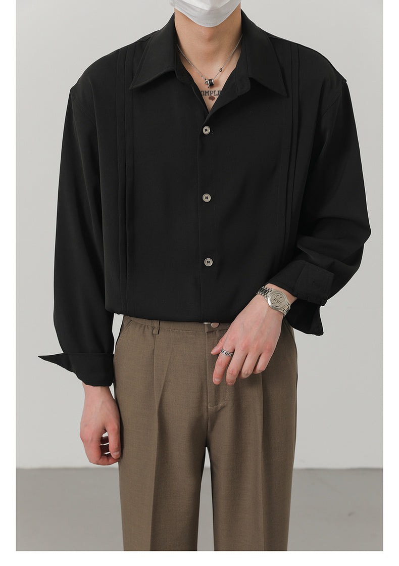 Simple single color long sleeve shirt M248